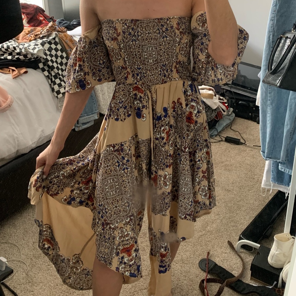 Off the shoulder wide leg romper